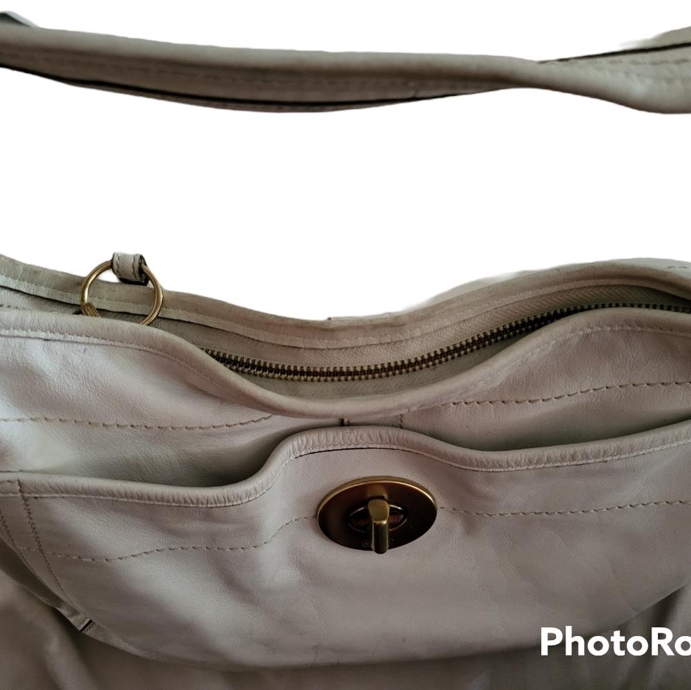 Large Coach white leather bag - Picture 3 of 16